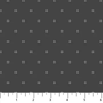 Tissu en coton Hashtag Gray Dewfall - 44"/45" par yard