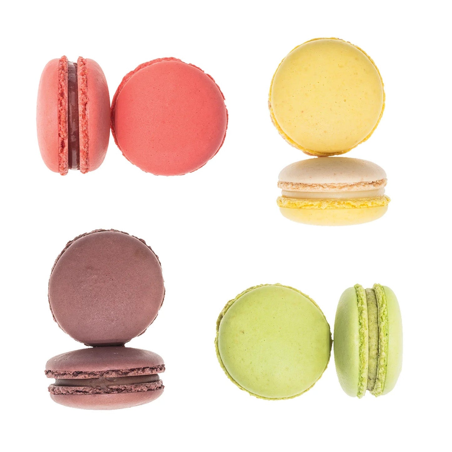 Hazz Macaron Pistacho, Plátano y Fresa 87 g (3,1 oz) – Elegante surtido francés