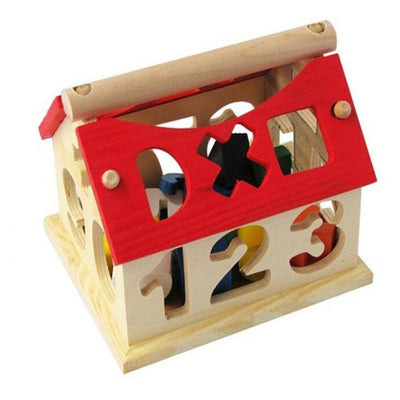 Children's Wooden Shape Matching House Toy