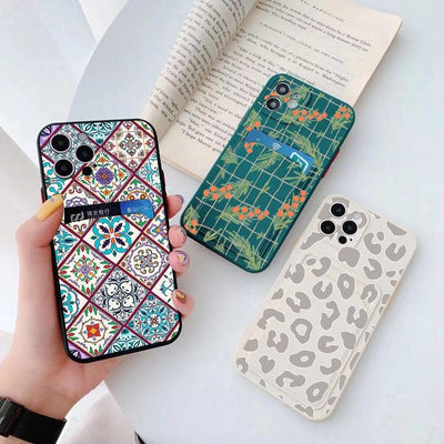 Soft Silicone Wallet Card Holder Case for iPhone 11 Mini & 7/8
