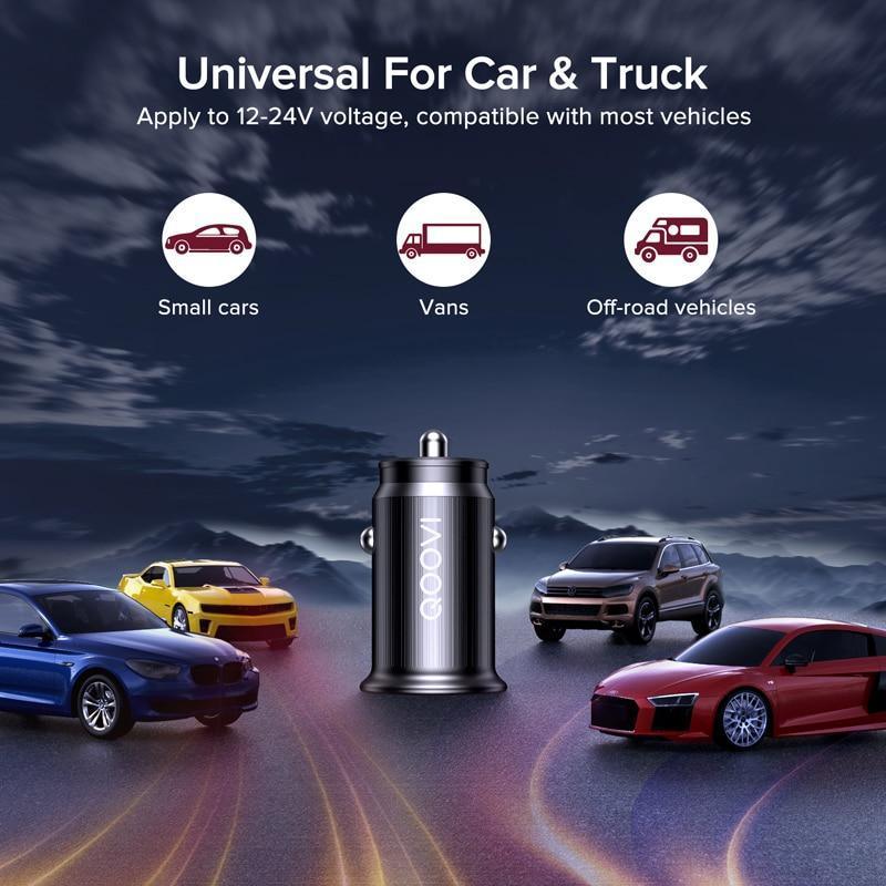 Dual USB Fast Car Charger 2.4A - Universal Mobile Device Charging Solution - Korvel