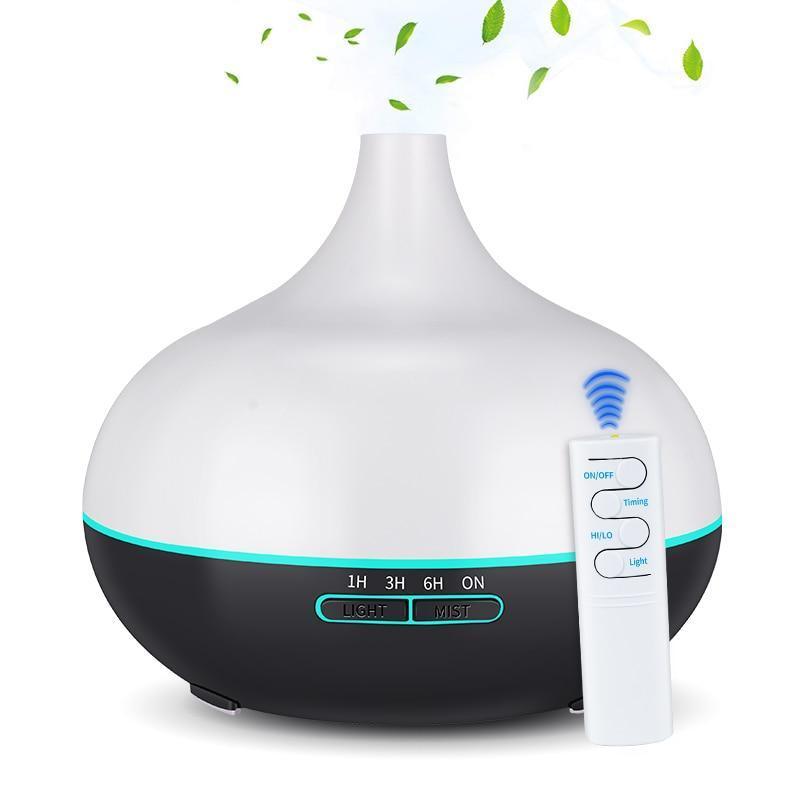 Humidificador de Aire Aroma de 550ml y Difusor de Aceites Esenciales - Grano de Madera