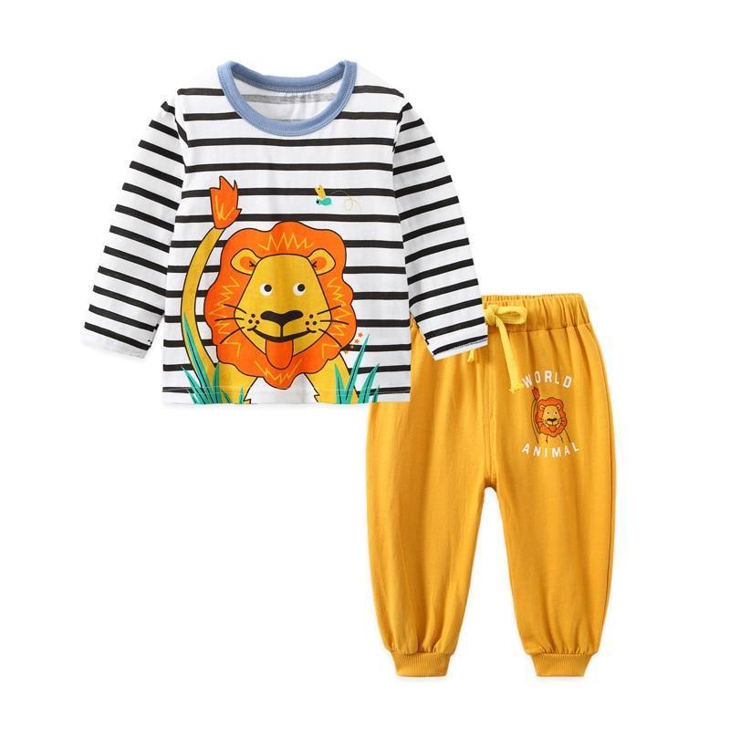 Premium Cotton Baby Boy Outfit Set with Cartoon Designs