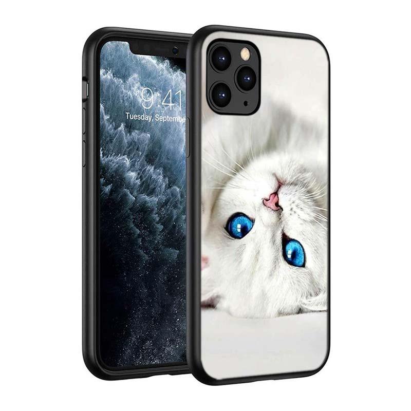 Black Big Eye Cat Phone Case for iPhone Series
