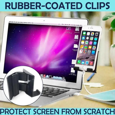 Adjustable Notebook Screen Side Phone Holder