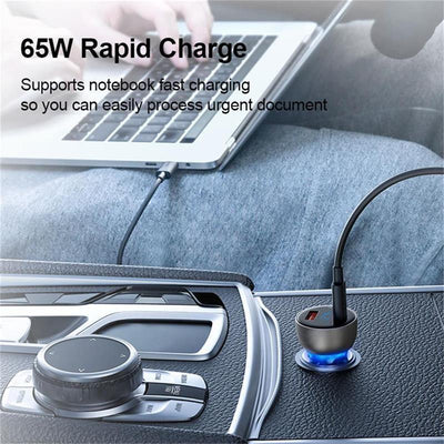 65W USB Car Charger with Quick Charge QC4.0 & PD Fast Charging