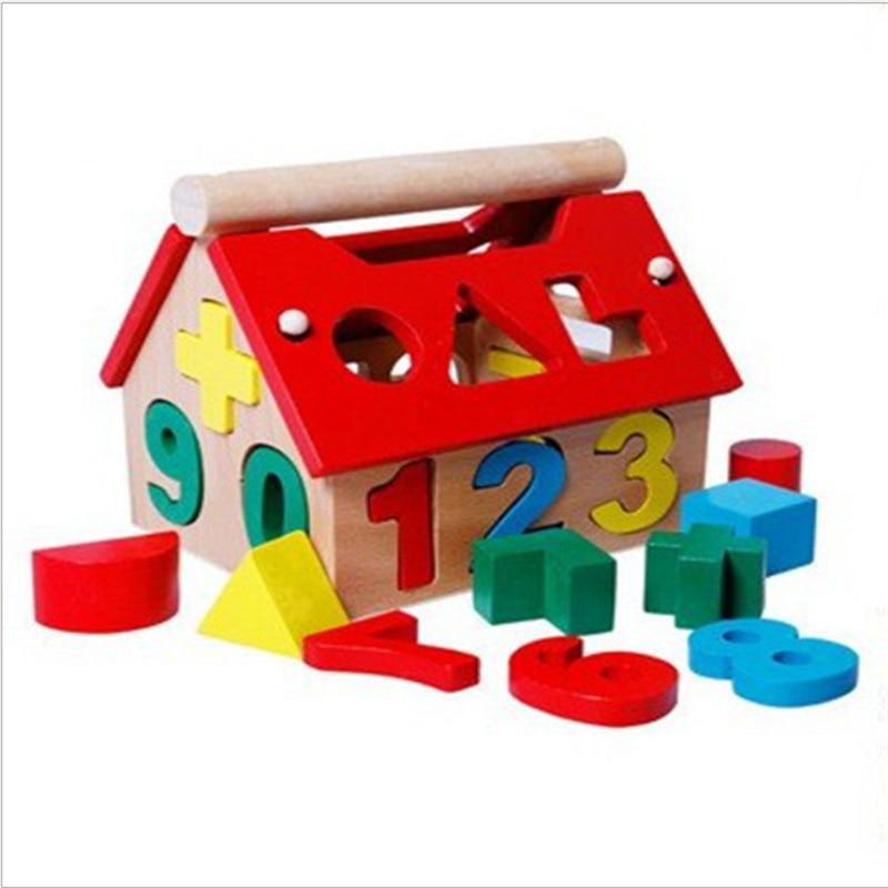 Children's Wooden Shape Matching House Toy