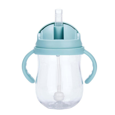 Silicone Leakproof Sippy Cup with Soft Straw and Handles