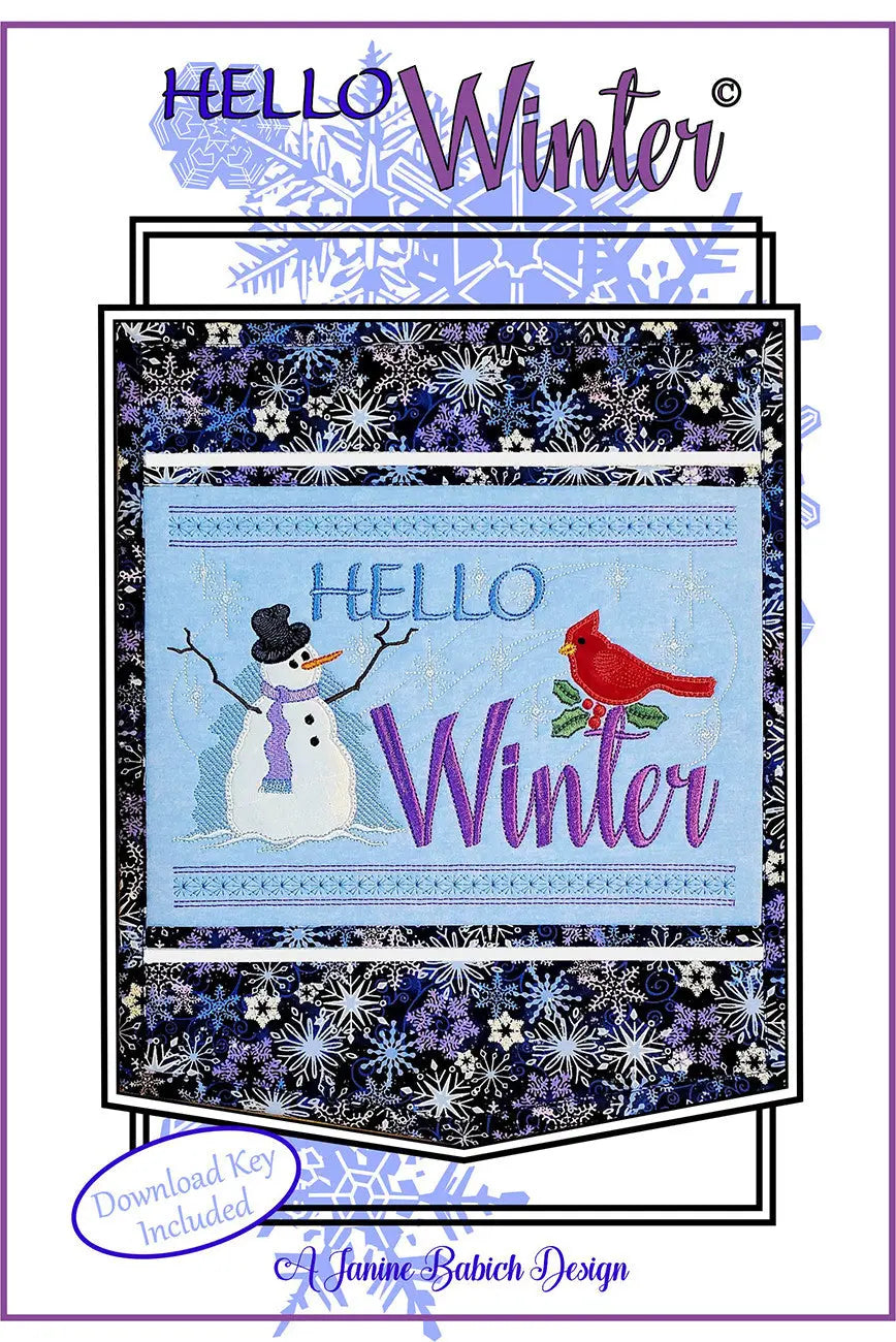Hello Winter Wall Hanging - Cheerful Seasonal Decor