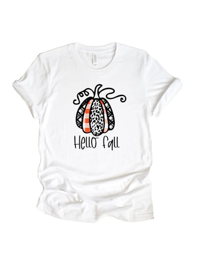 Hello Fall Pumpkin T-Shirt - Korvel