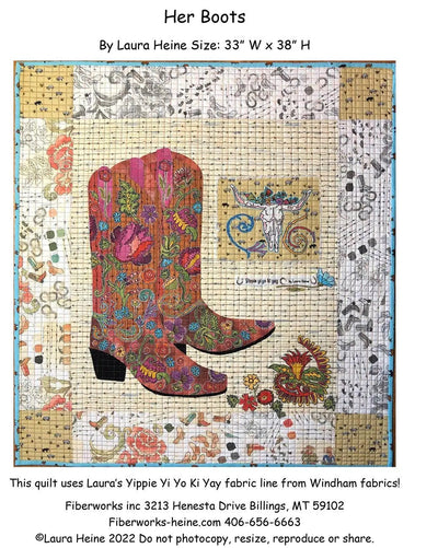 Her Boots Collage Pattern by Laura Heine