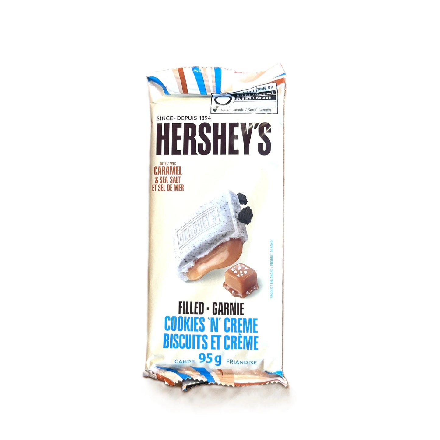 Barre de chocolat Hershey’s Cookies ‘N’ Creme au caramel et sel de mer
