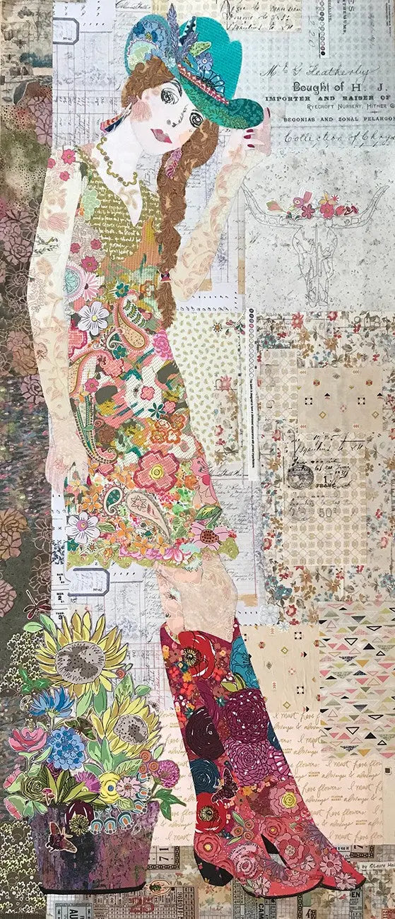 Hey Cowboy Collage Pattern by Laura Heine