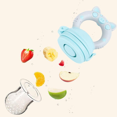 Silicone Baby Teether & Pacifier Feeder - Cartoon Animal Design