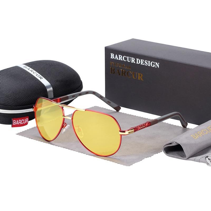 Gafas de sol de lujo para visión nocturna con protección UV400