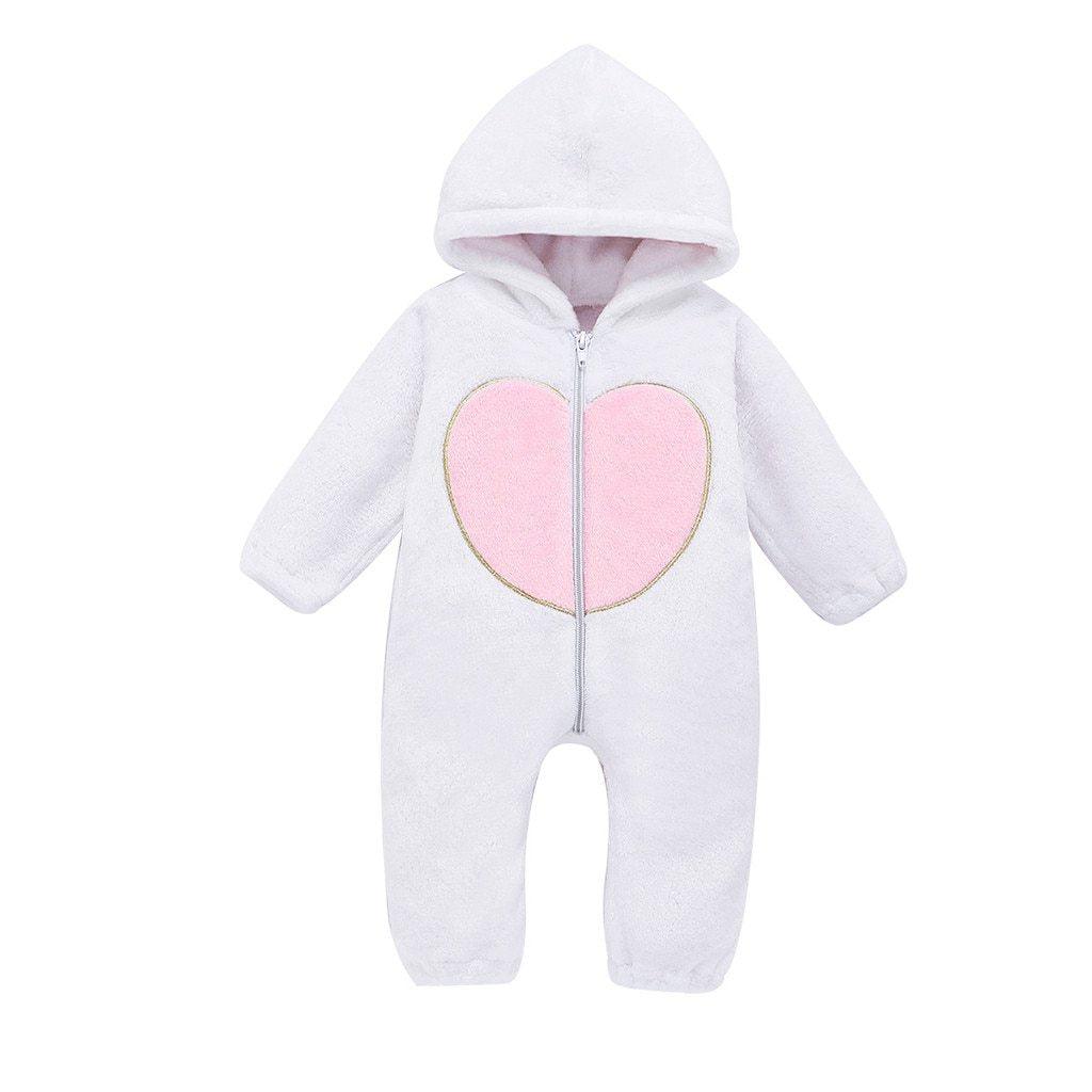 Romper de Felpa con Cremallera para Recién Nacidos Cálido y Acogedor de Invierno