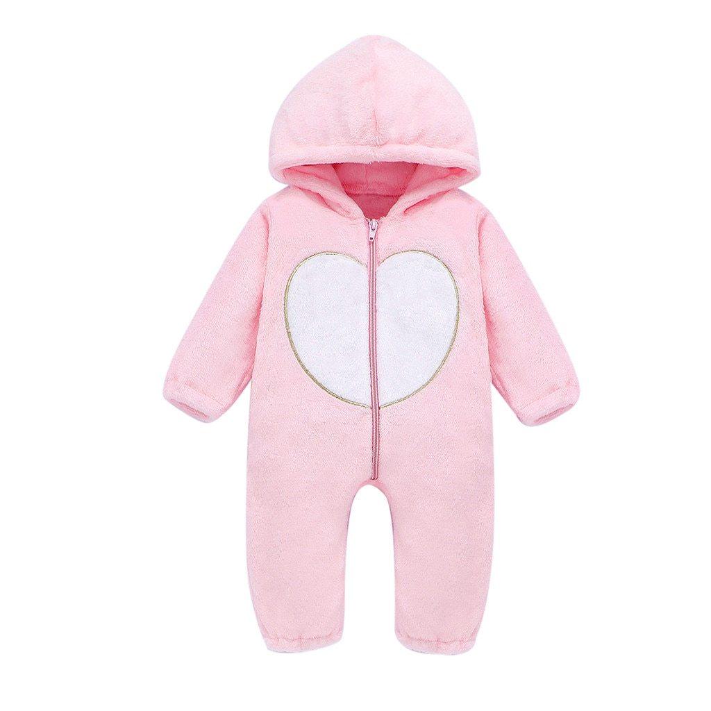 Romper de Felpa con Cremallera para Recién Nacidos Cálido y Acogedor de Invierno