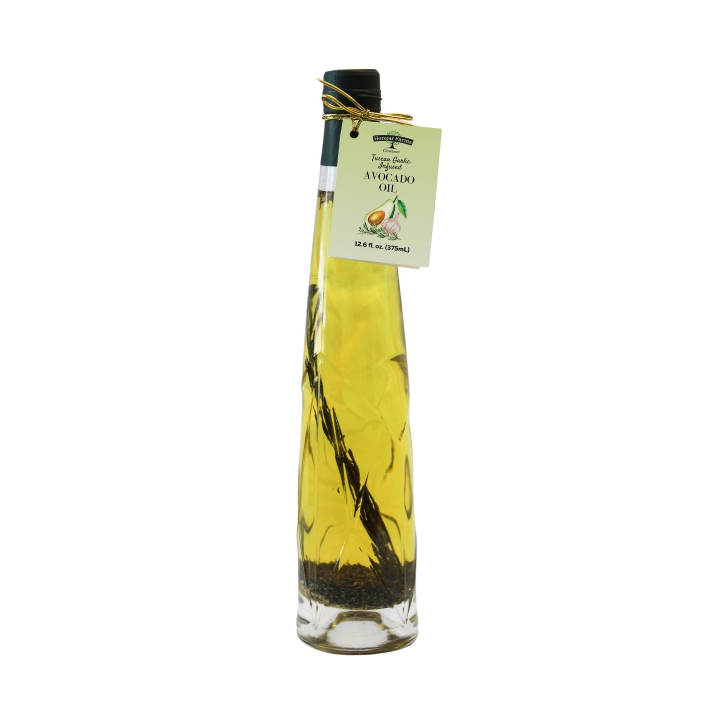 Tuscan Garlic Infused Avocado Oil, Etched (375mL) - Korvel