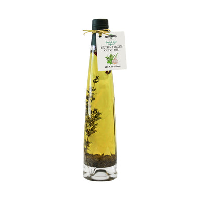 Garlic & Herb Infused Extra Virgin Olive Oil, Etched (375mL) - Korvel