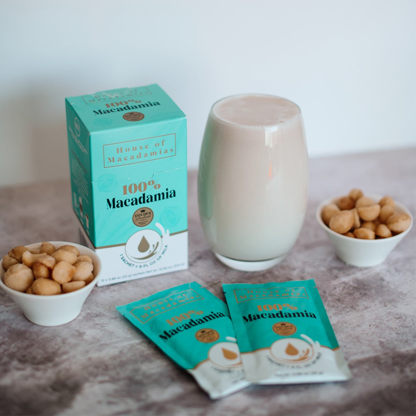 Leche de Macadamia Premium 100% (12 Paquetes)