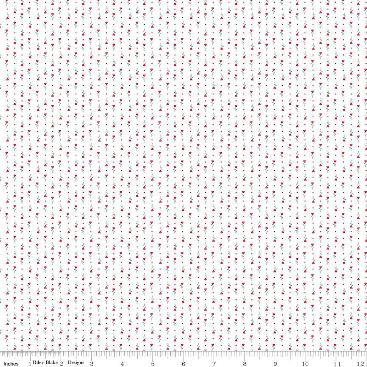 Hush Hush 5 Tiny Tulips Cotton Fabric - 43"/44" Per Yard