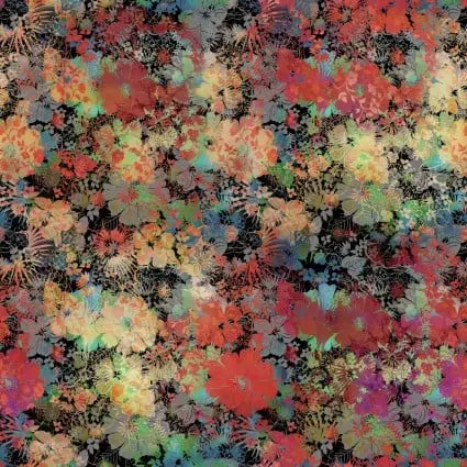I Dream In Color Lush Multi Cotton Fabric - 44"/45" Per Yard
