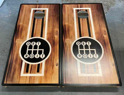 Premium Detroit Cornhole Board Set - Korvel