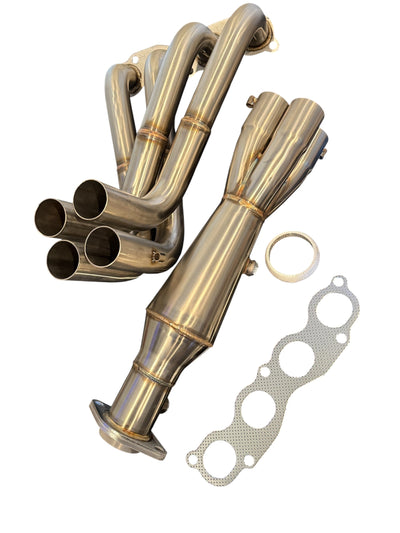 SPDZ1 K-Series K20/K24 Megaphone Exhaust Header for EG, EK, DC2 - 2-Bolt 4-1 Tri-Y Design - Korvel