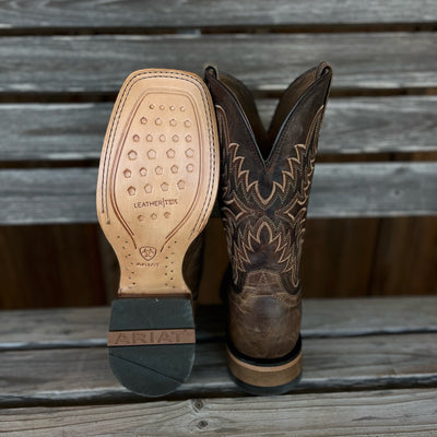 Ariat Men's Point Ryder Boots - Distressed Tan & Dark Brown - Korvel