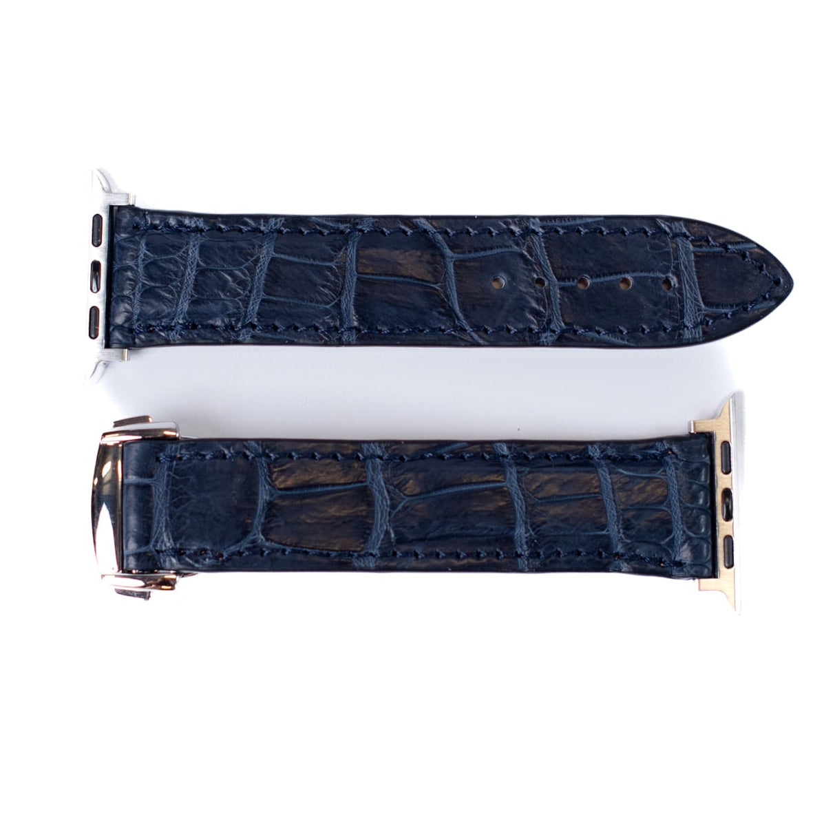 Correa para Apple Watch de Cocodrilo Mate en Color Marino