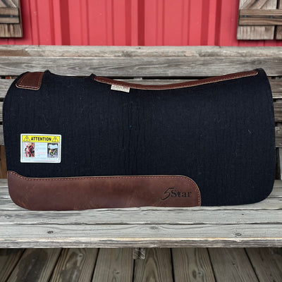 Premium 3/4" Black Barrel Saddle Pad - 30x28 - Korvel