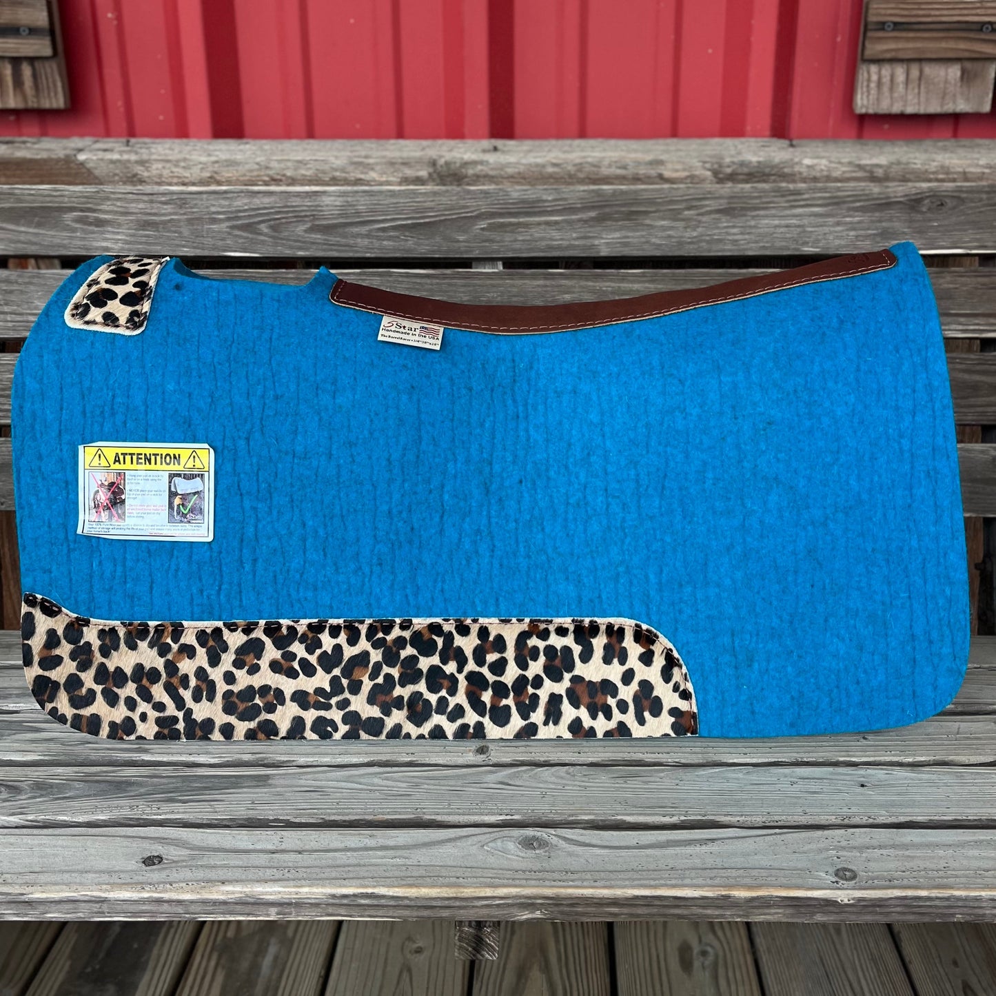 Premium Turquoise Contoured Saddle Pad - 30x28 - Korvel