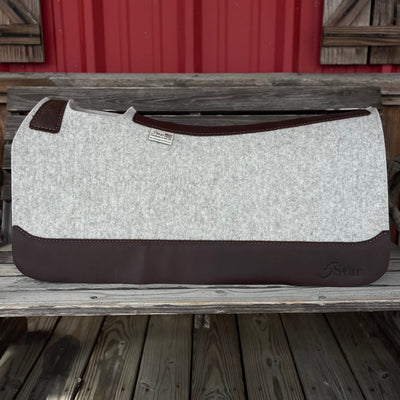 Premium 3/4" Natural Saddle Pad 30x30 with Full Leathers - Korvel