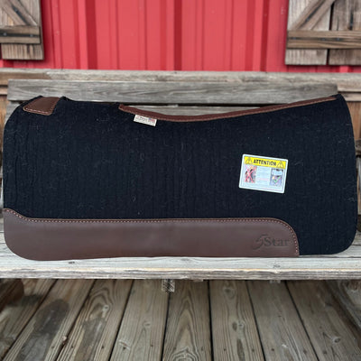 Premium 7/8" Black Saddle Pad - 30x30 Size - Korvel