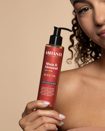 ASHANTI NATURALS Shea & Almond Body Oil - Midnight Amber - Korvel