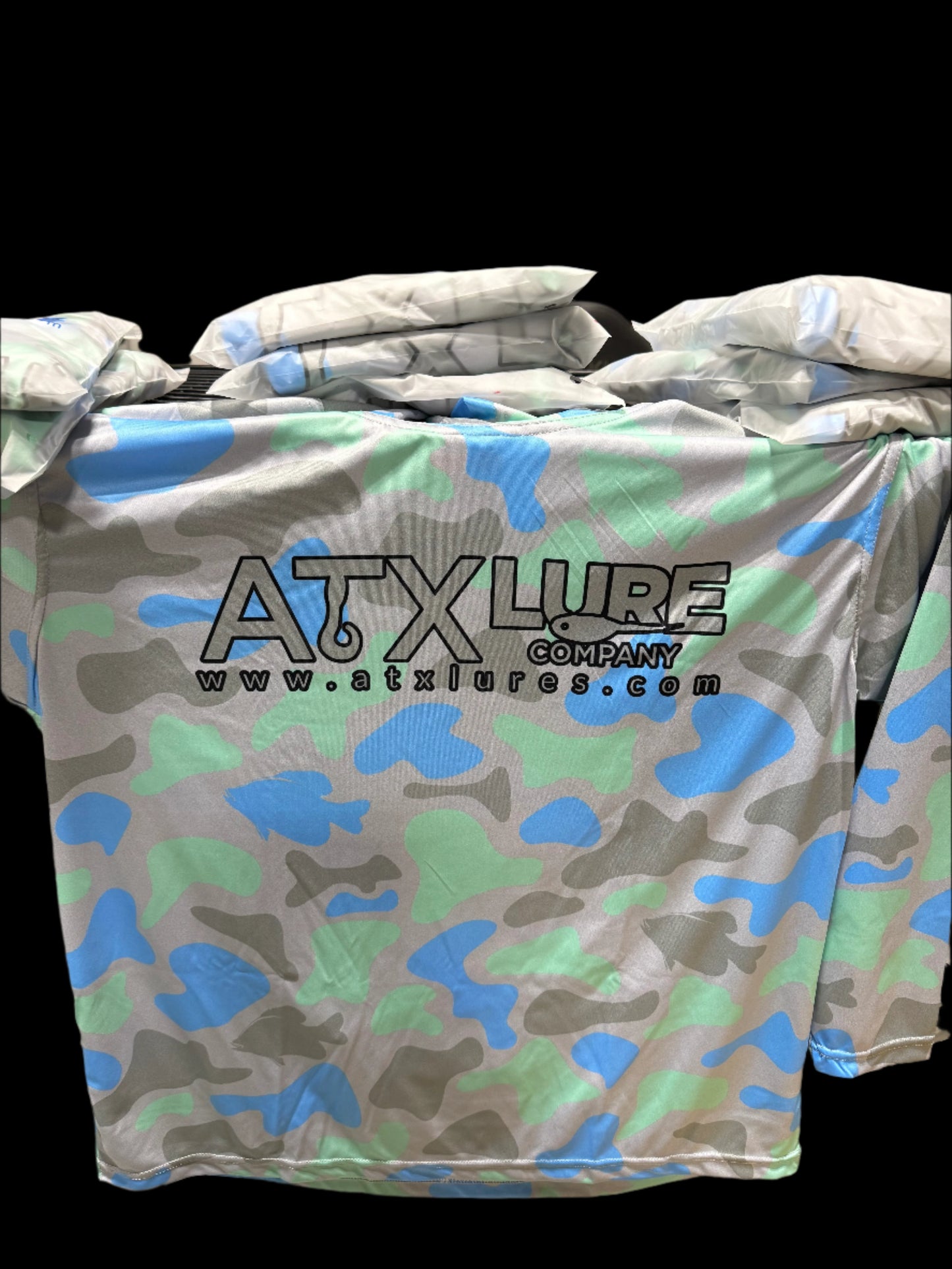 Saltwater Blue Camo Fishing Shirt – UPF 50+ Performance Long Sleeve
