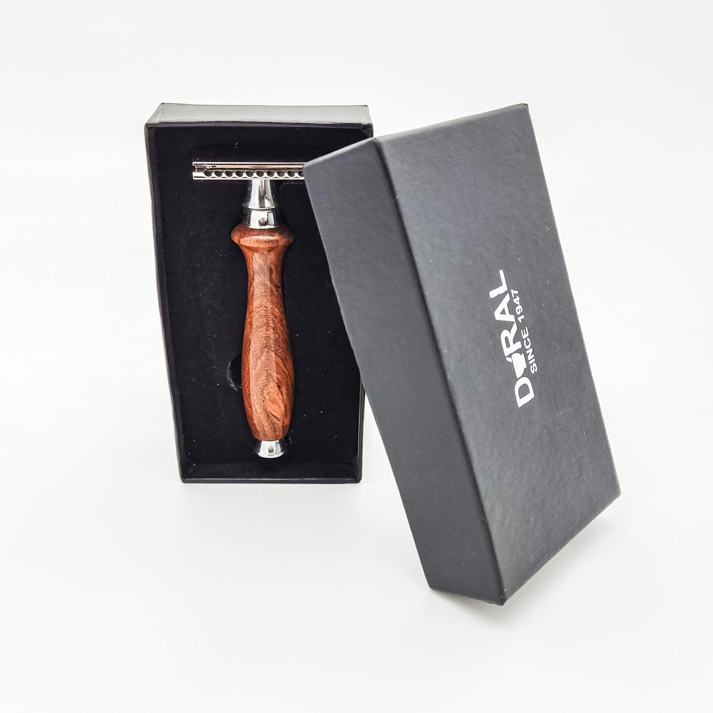 Rasoir de sécurité à double tranchant en bois de Sheesham Dural avec pochette