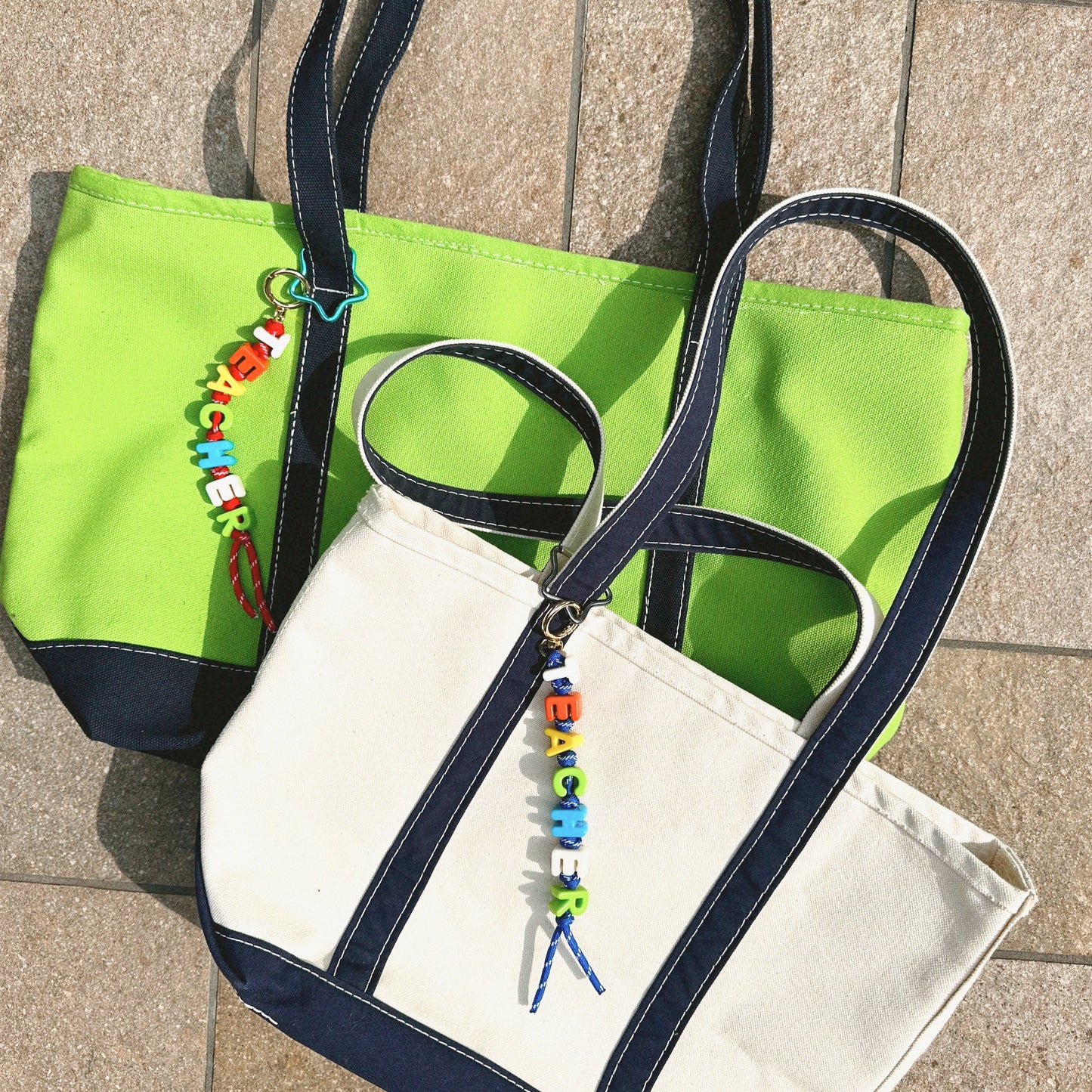 Teacher Bag Charm - Stylish Keychain Accessory
