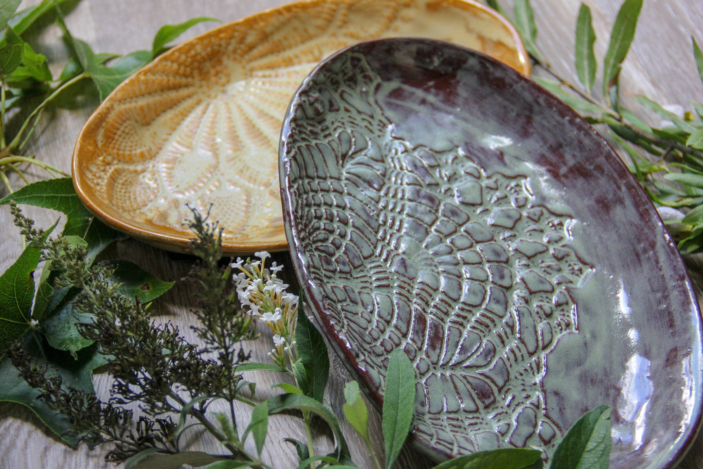 Handcrafted Ceramic Oval Serving Platter - Korvel