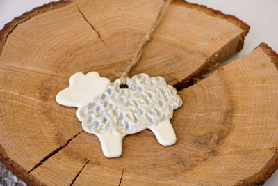 Charming Handmade Ceramic Sheep Ornament - Korvel