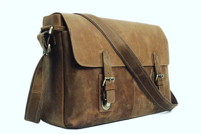 Classic Vintage Leather Messenger Bag for All Occasions - Korvel