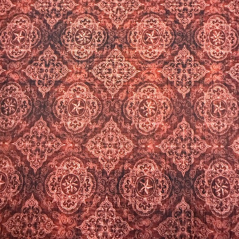 ATXSH Western Geo Medallions Brick Cotton Fabric - 44"/45" Per Yard