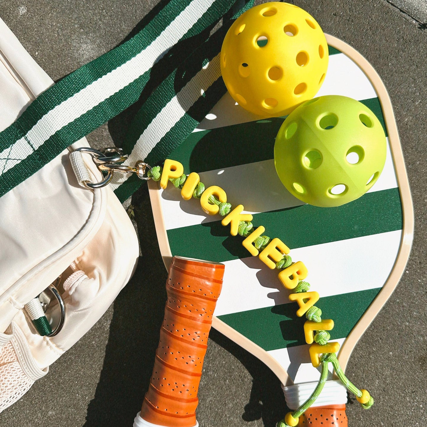Porte-clés de Pickleball - Accessoire élégant pour tout sac