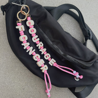 COURAGE Bag Charm for Breast Cancer Awareness