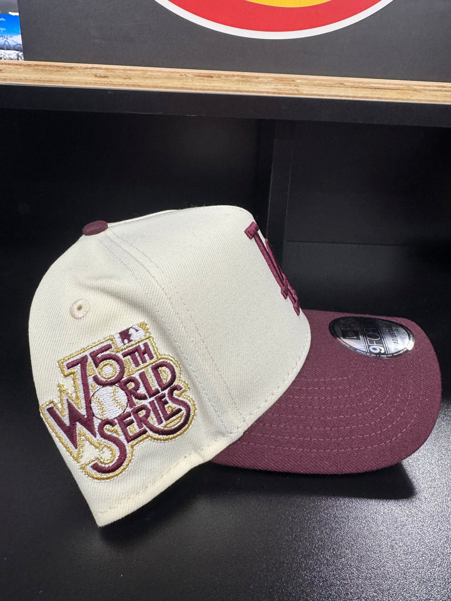 Gorra A-Frame Ajustable 2 Tonos Ivory/Maroon de Los Angeles Dodgers