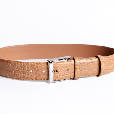 Premium Full Skin Belt in Saddle