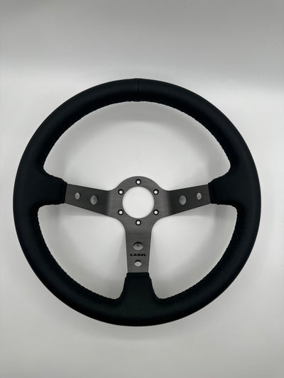 The Daytona Steering Wheel | Black Leather & Graphite Spoke