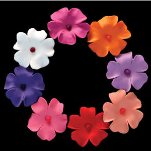 Décorations de fleurs comestibles Impatiens - Assortiment de 72 pièces