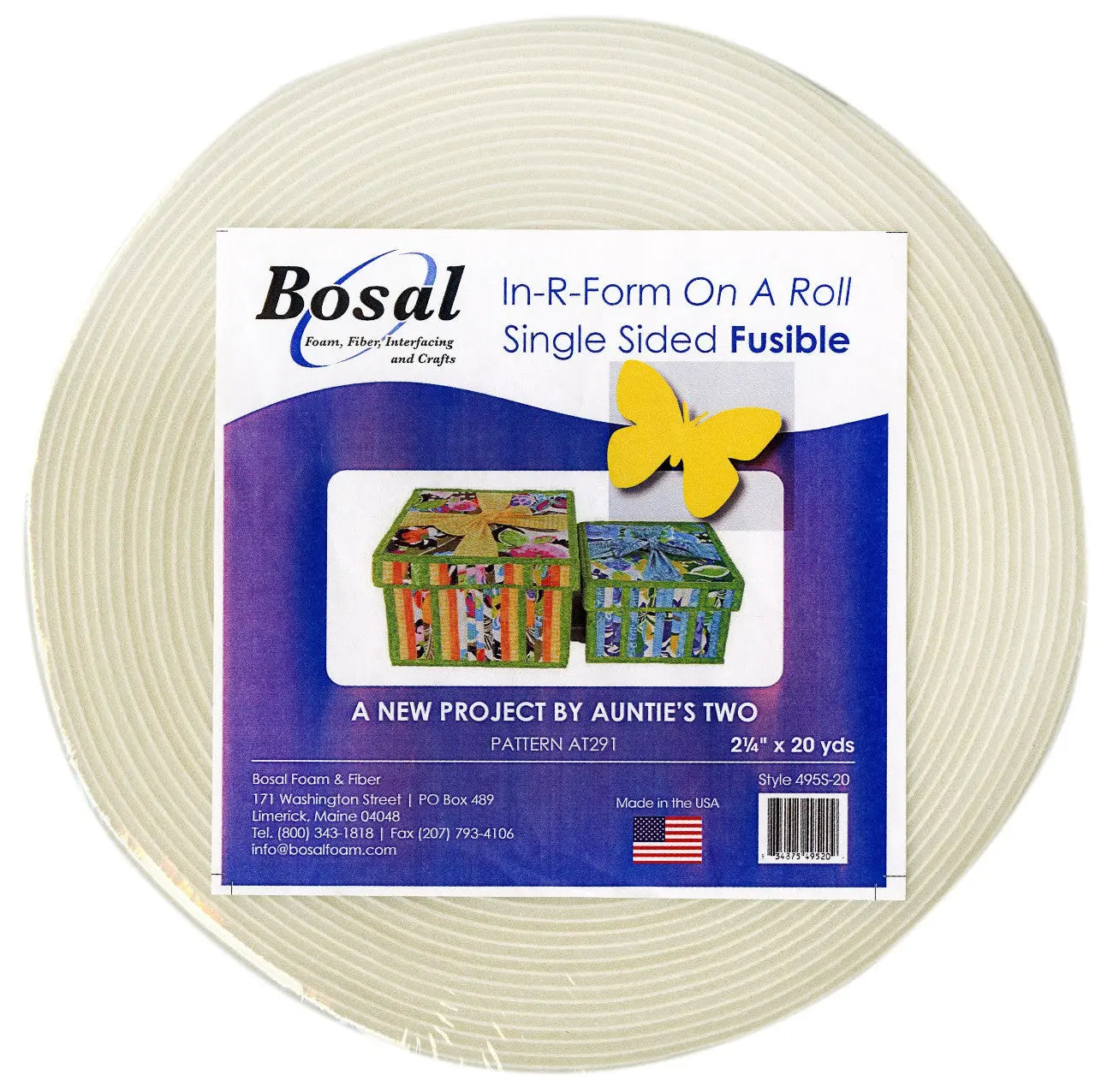 In-R-Form Stabilisateur en Mousse Fusible Simple Face - Blanc Cassé, 2,25 po x 20 verges