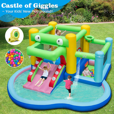 Premium Inflatable Bounce House with Slide and Splash Pool